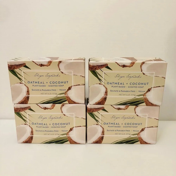 Shugar Soapworks  Oatmeal and Coconut Soap 4 Pack - Picture 1 of 4